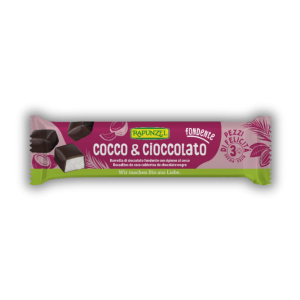 Barrita de coco con cobertura de chocolate negro Rapunzel 50 g