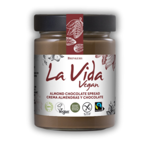 Crema de chocolate con almendras vegana La Vida Vegan 270 g