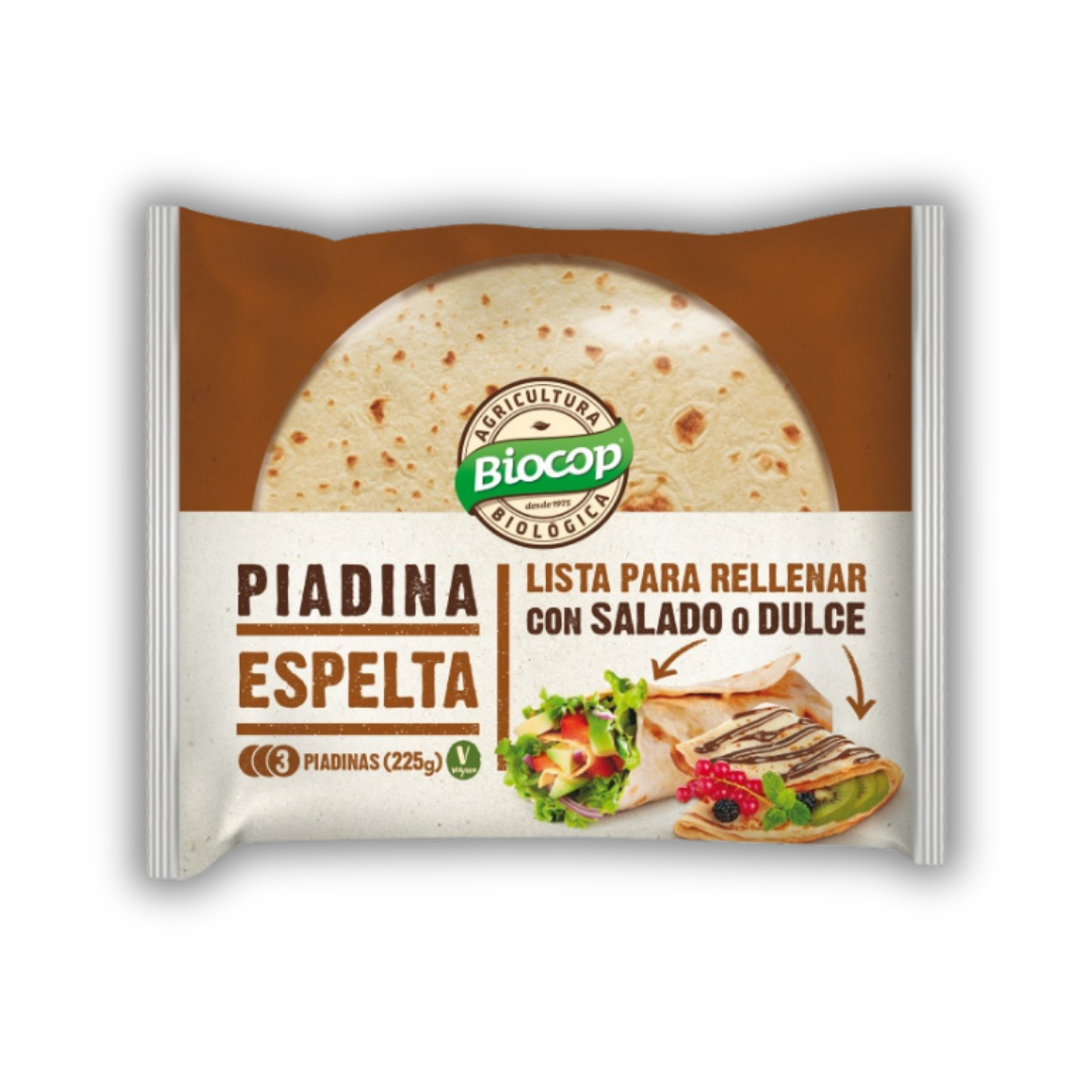 Piadina de trigo espelta Biocop 225 g